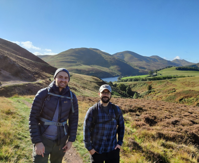 Team walk in Scotland