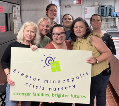 Minneapolis team volunteering at the Crisis Nursery