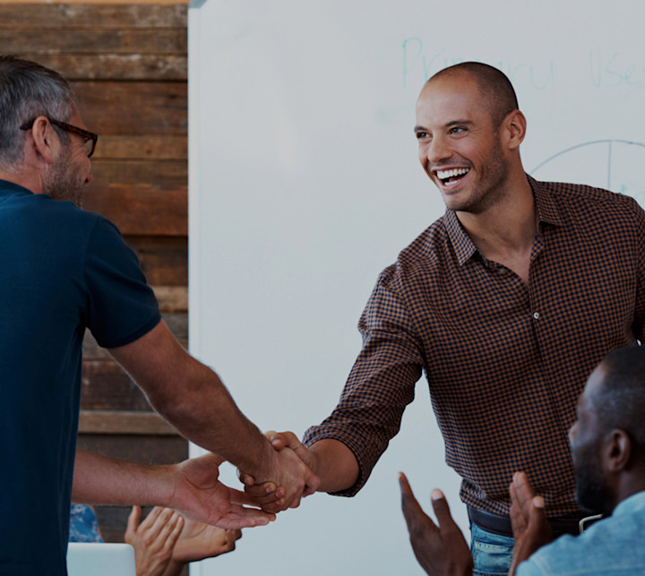 Two men shaking hands