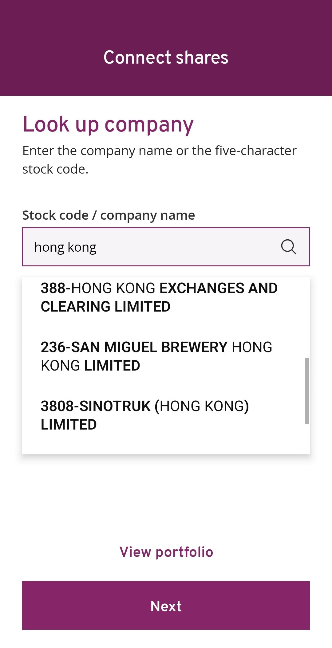 Company search