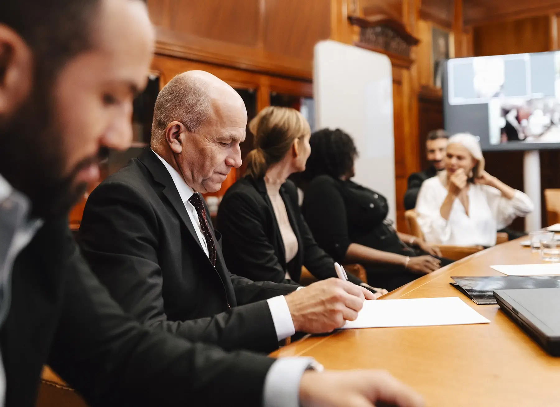 Lawyers discussing regulations
