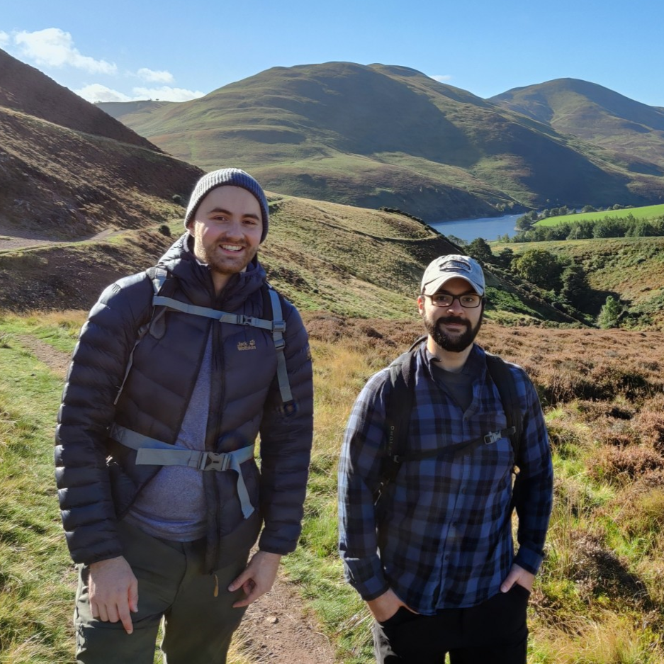 two people on the hike
