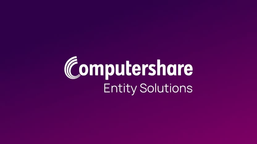 Computershare Entity Solutions logo on a gradient background