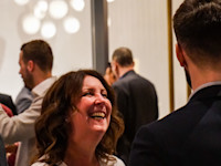 An attendee enjoying the networking at the celebration of Australia Day Thumbnail of An attendee enjoying the networking at the celebration of Australia Day