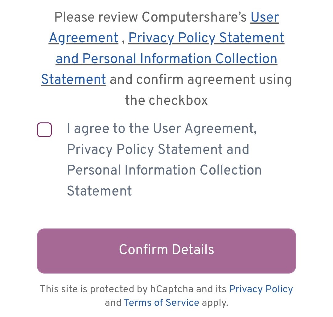 Confirm details
