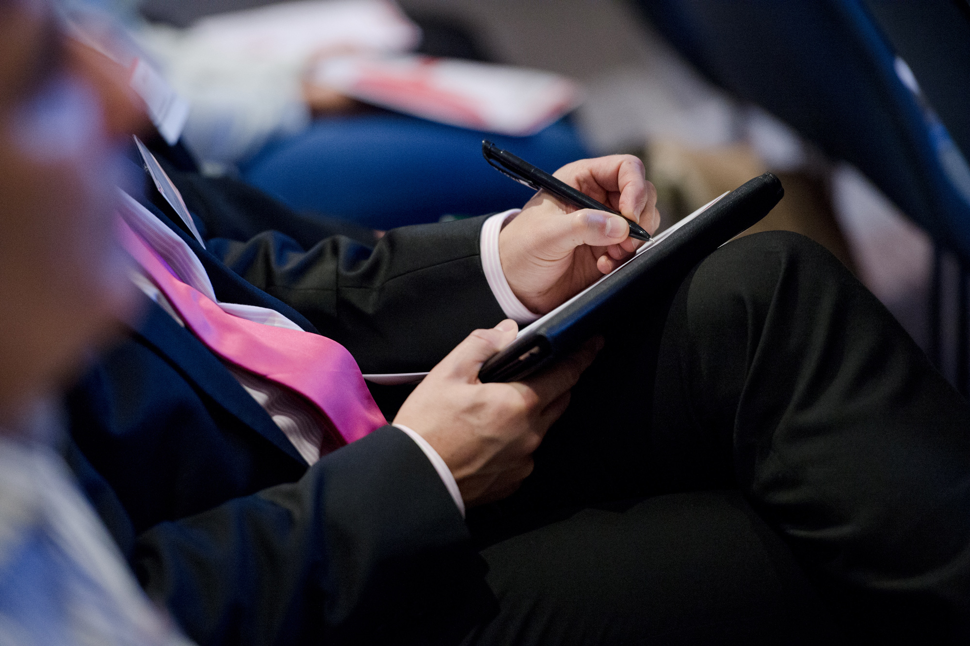iStock-469088388 closeup male conference agm writing