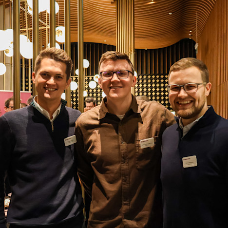 A group of attendees enjoying the networking Tile image of A group of attendees enjoying the networking