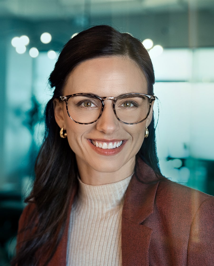 Smiling business woman in an office