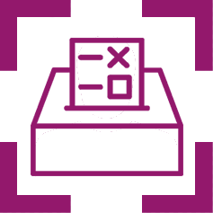 vote confirmation icon purple