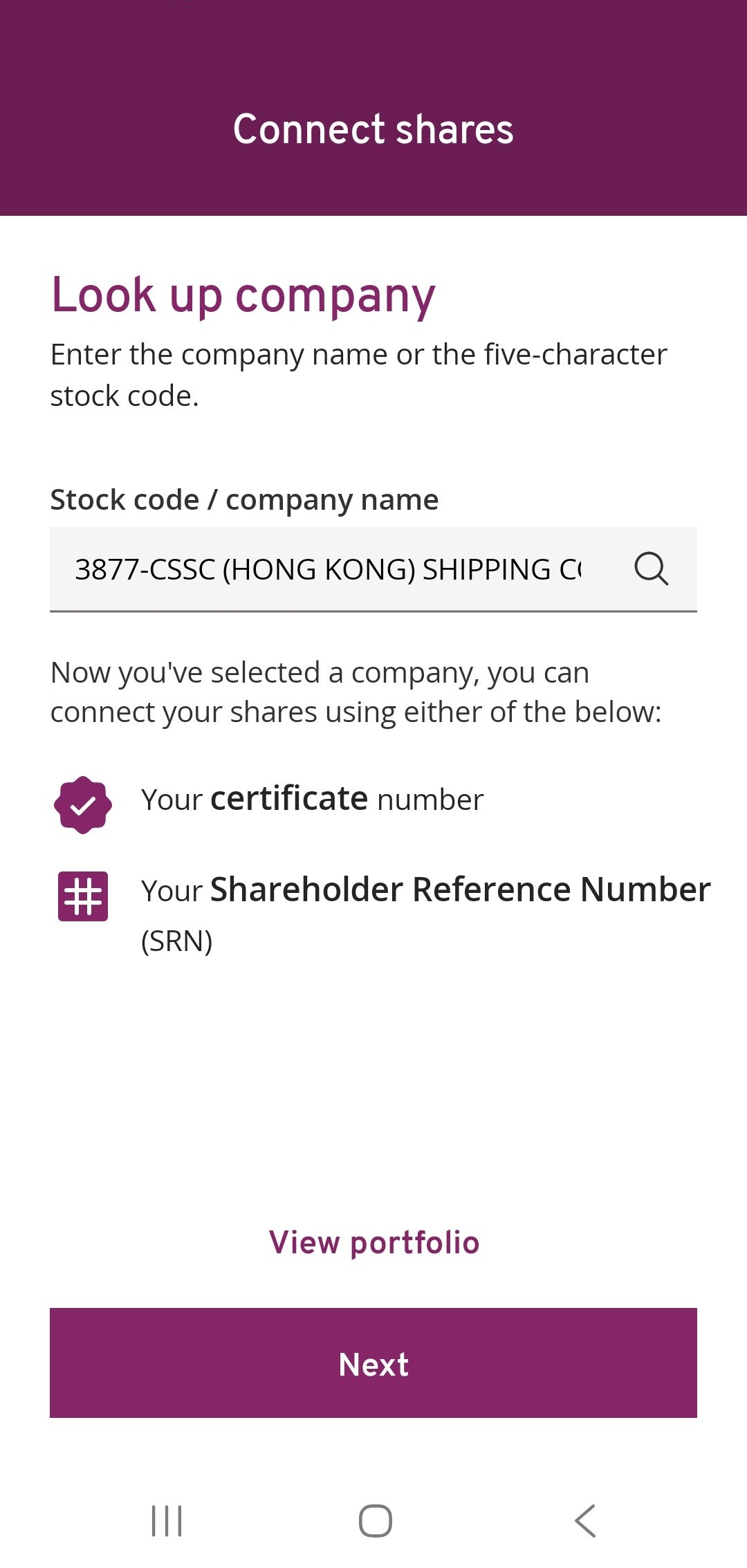 Connect shares
