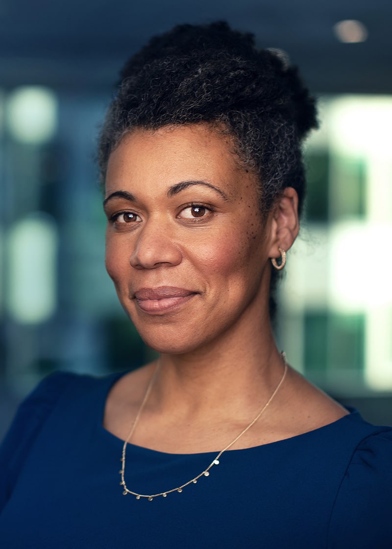 Smiling business woman in an office