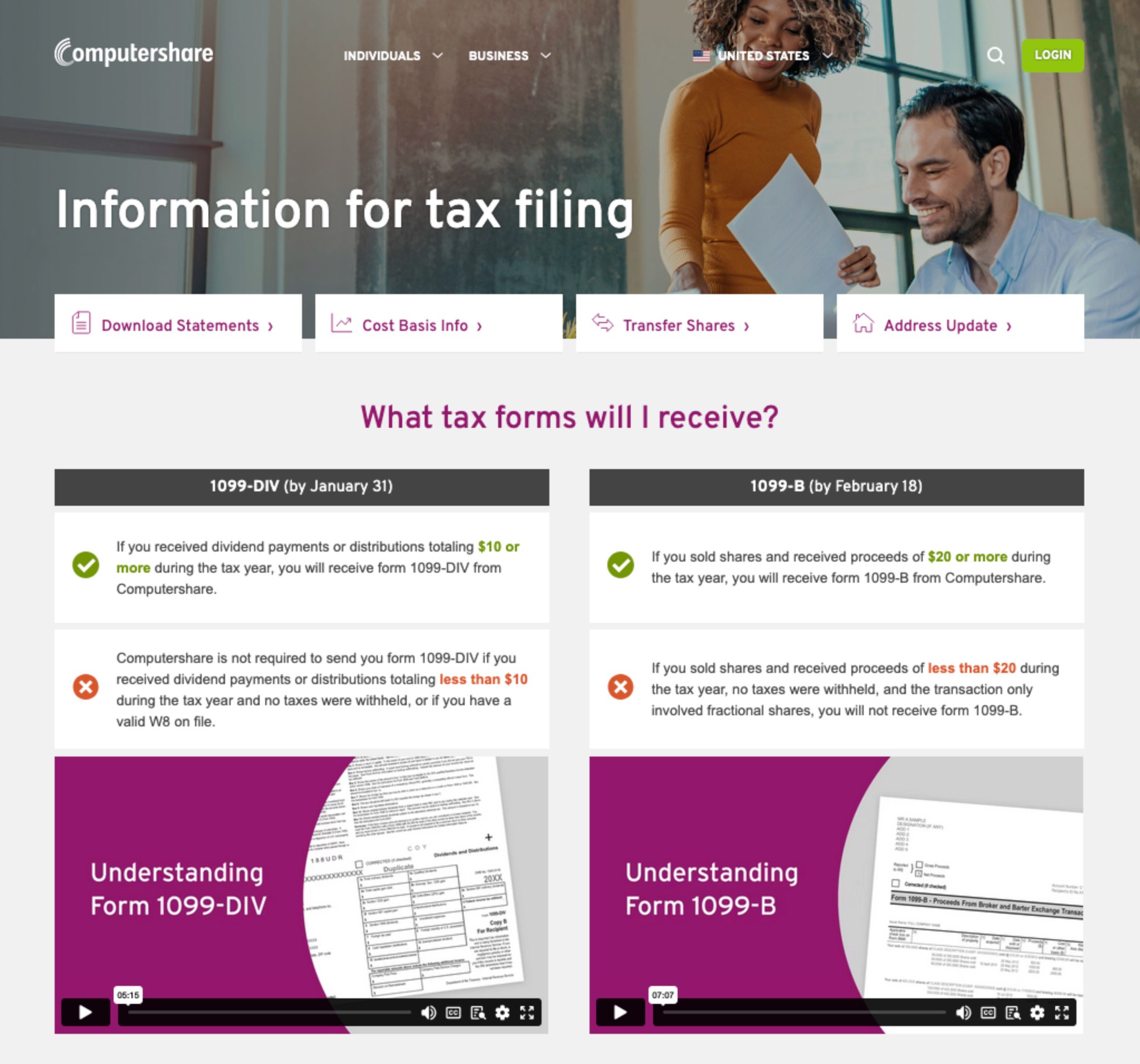 Tax Filing Information