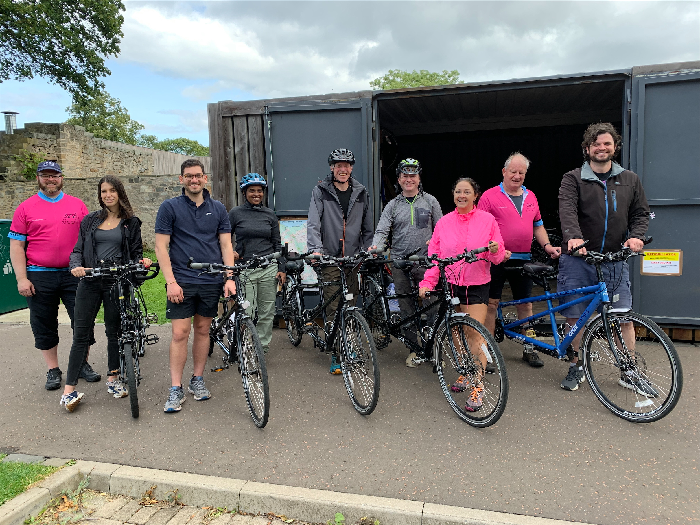 Edinburgh colleagues volunteering for VIE Velo