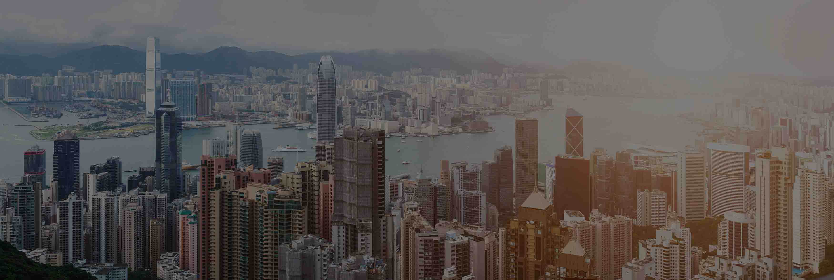 Modern city, Hong Kong, China.