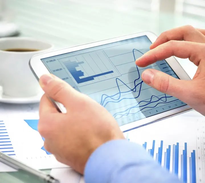 Businessman using digital tablet