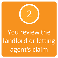 2. You review the landlord or letting agent's claim