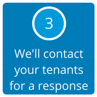 3. We'll contact your tenants for a reponse