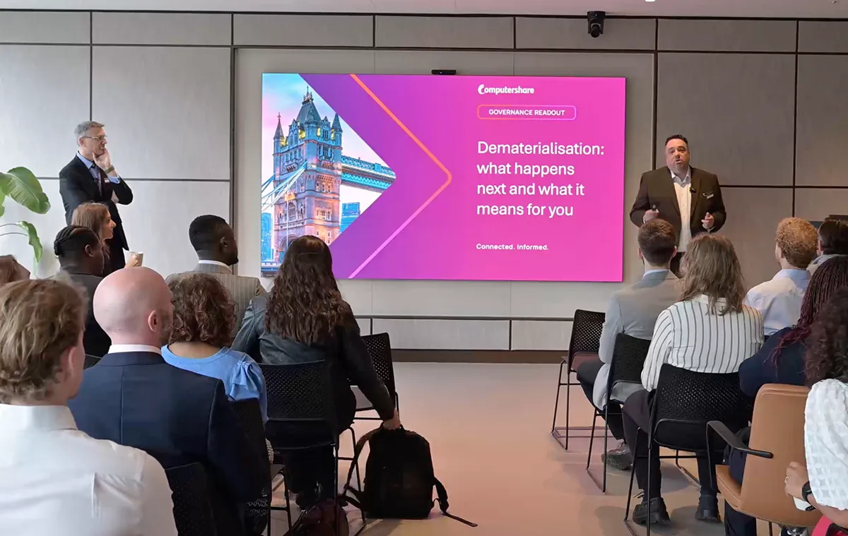An update and explanation on how dematerialisation will impact public companies