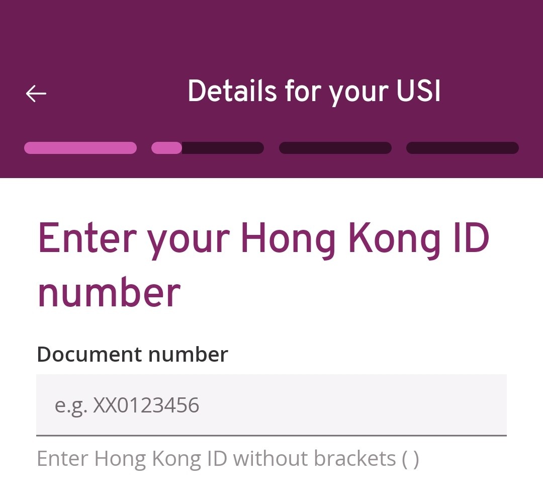 Enter ID number