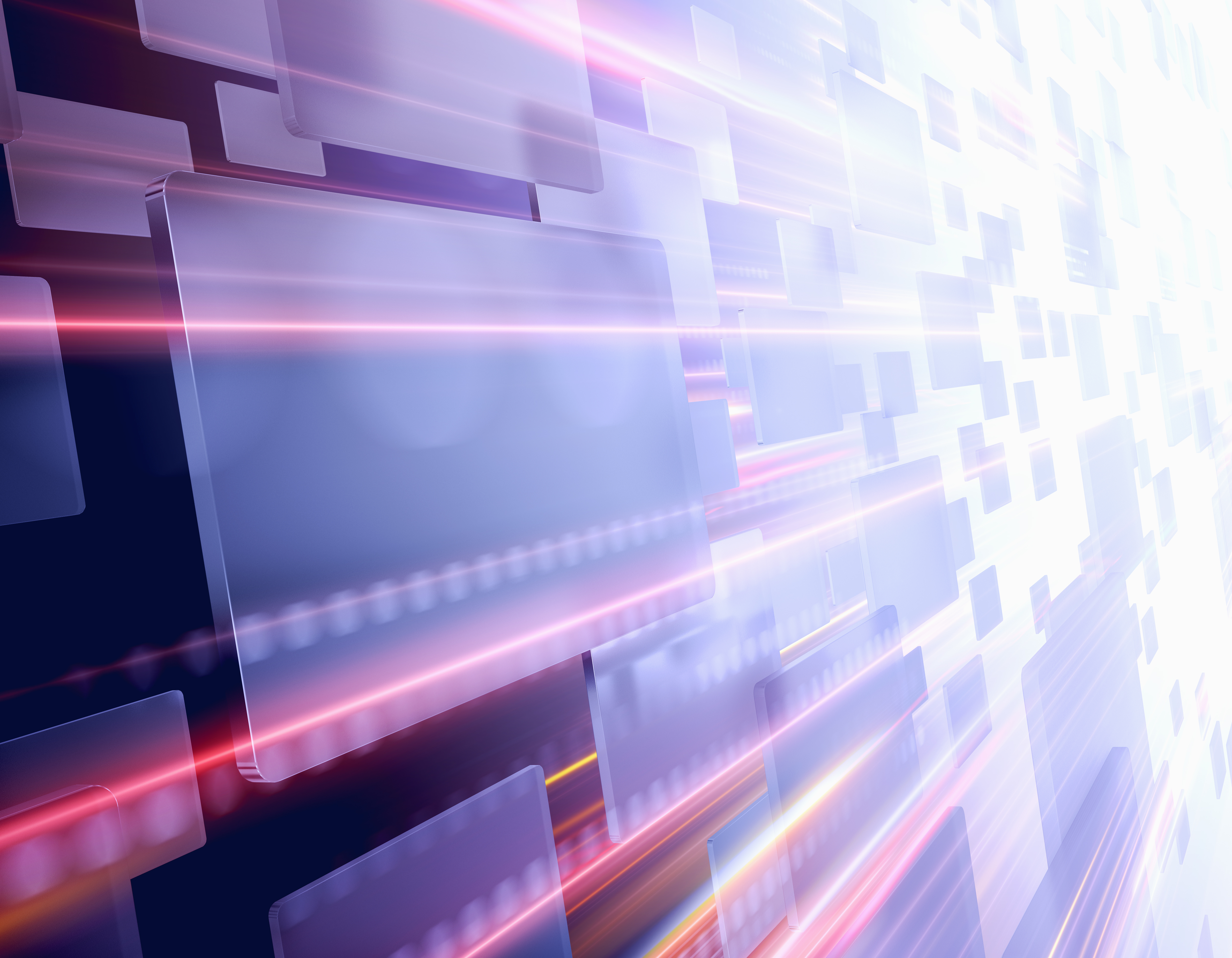 Screens with light trails