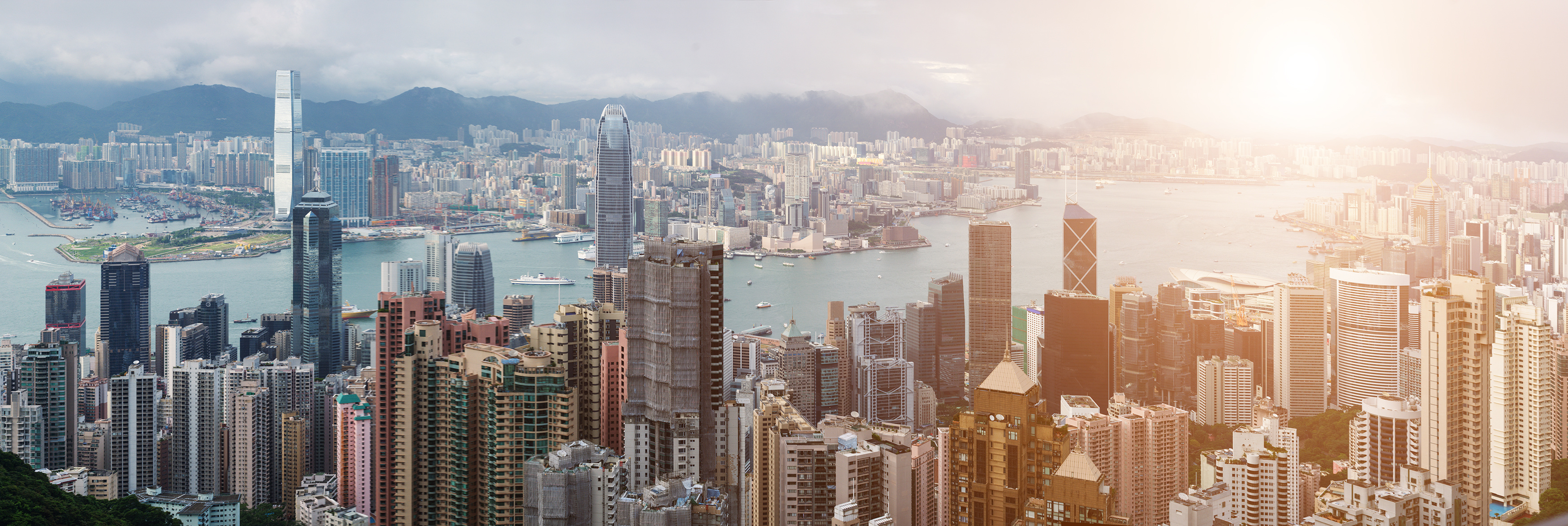 Modern city, Hong Kong, China.