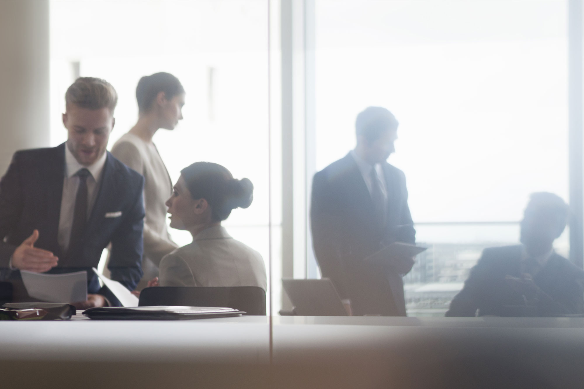 Business people talking in meeting